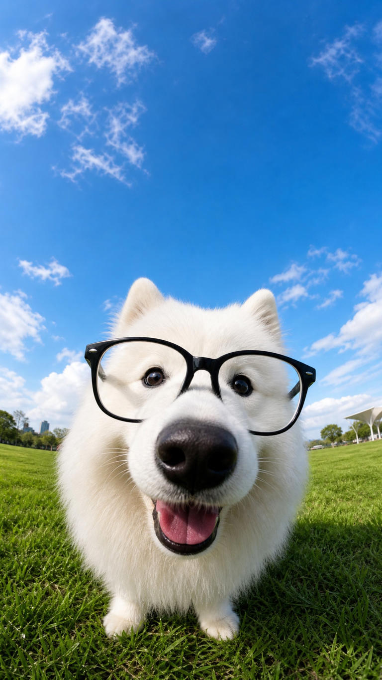 萨摩耶戴上黑框眼镜秒变温柔学霸? 这届萌宠卷疯了!